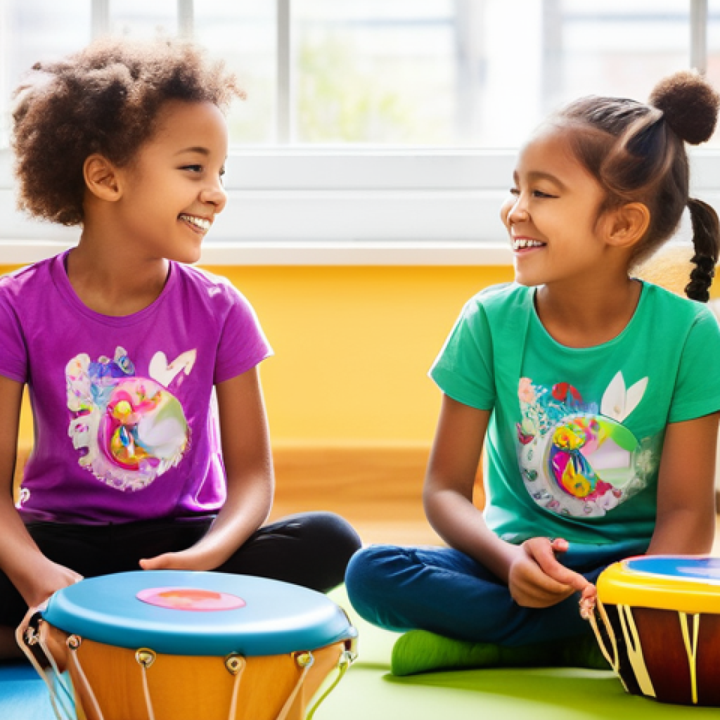 음악테라피사 치료법 실습 - **Prompt 1: Children's Joyful Music Therapy Session**
"A vibrant and wholesome scene of diverse ...