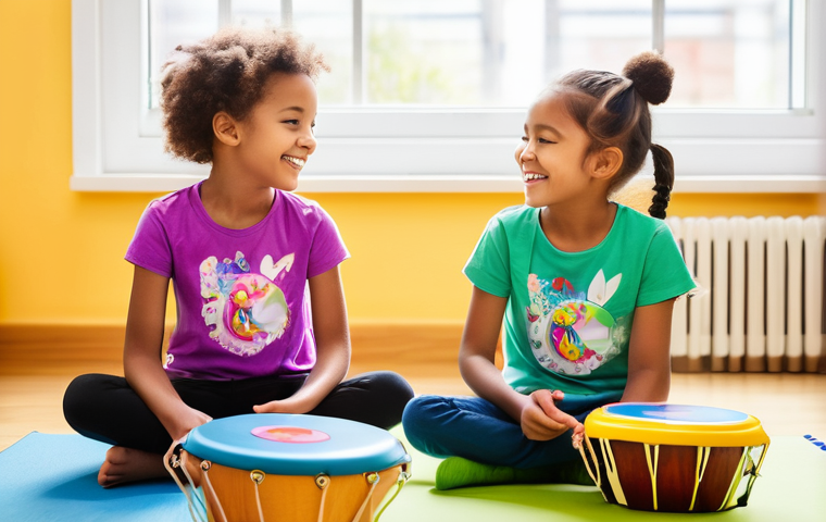 음악테라피사 치료법 실습 - **Prompt 1: Children's Joyful Music Therapy Session**
"A vibrant and wholesome scene of diverse ...