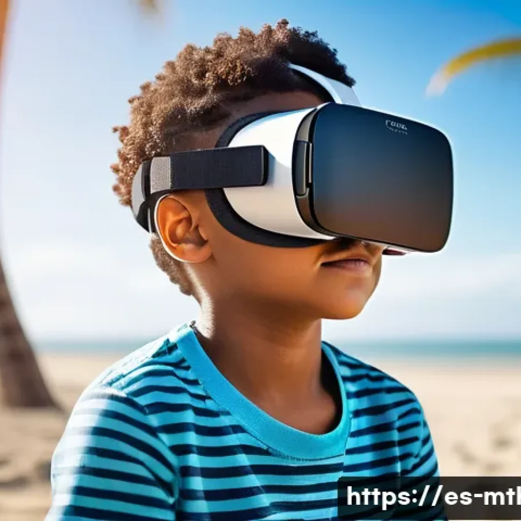 음악테라피사 실무 팁 - **Immersive VR Therapy for a Child:**
    A vibrant, realistic image of a child (approximately 8-10 ...